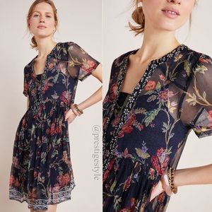 Anthropologie Adrian Sheer Tunic Dress